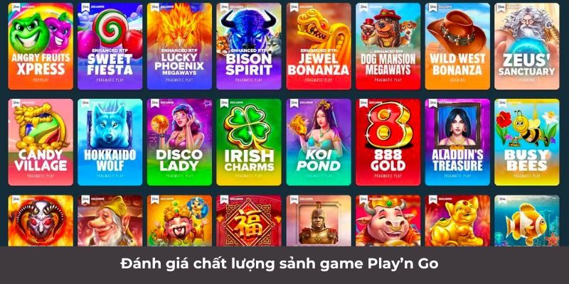 Đánh giá chất lượng sảnh game Play’n Go